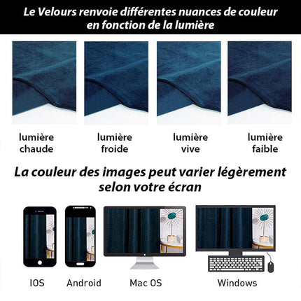 Eleganter Samtvorhang Nachtblau für Wohnzimmer