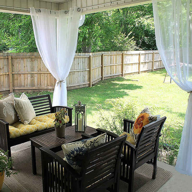 Transparenter Outdoor Vorhang für die Terrasse