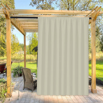 Wetterfester Outdoor Vorhang in Creme