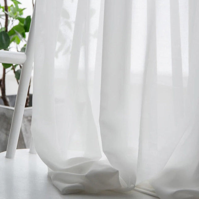 Schlichter transparenter Voile-Vorhang für Wohnzimmer