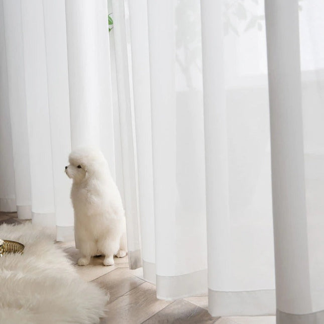 Schlichter transparenter Voile-Vorhang für Wohnzimmer