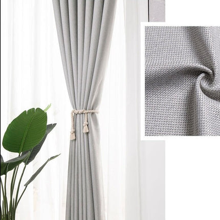 Strukturierter Vorhang in Grau