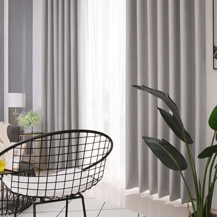 Strukturierter Vorhang in Grau