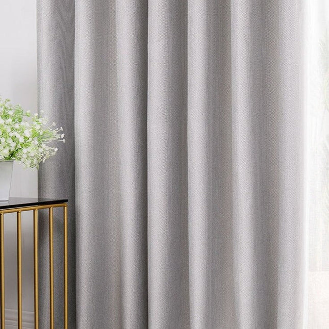 Strukturierter Vorhang in Grau