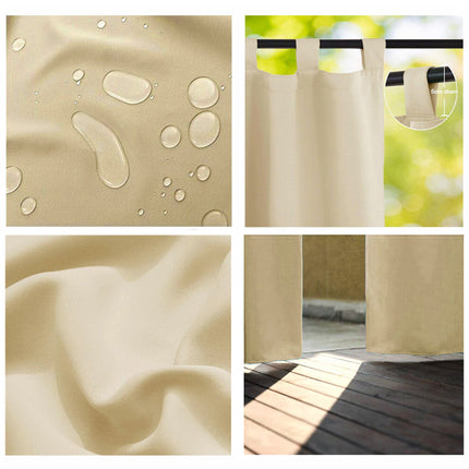 Blickdichter Terrassenvorhang mit Schlaufen