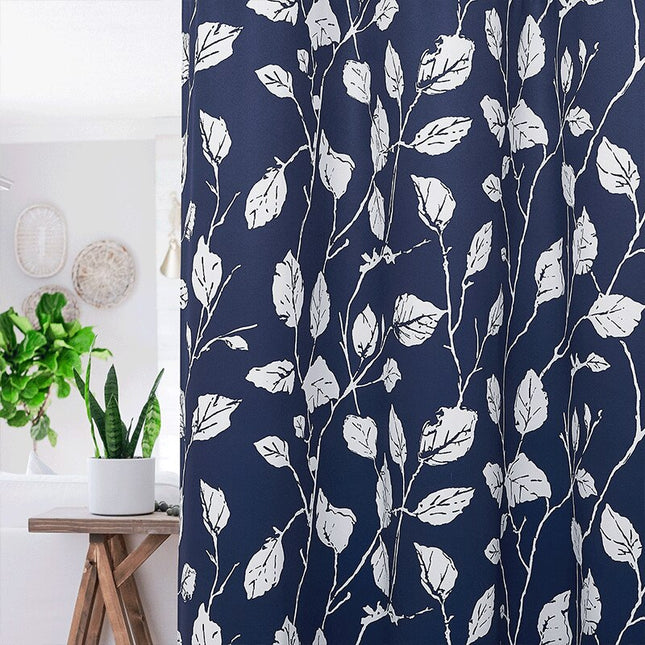 Außenvorhang Kutra wasserabweisend mit Blättermotiv